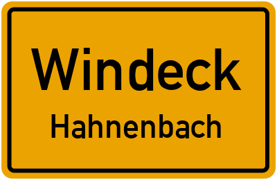 Ortsschild Windeck Hahnenbach