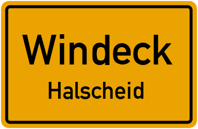 Ortsschild Windeck Halscheid