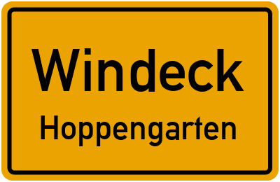 Ortsschild Windeck Hoppengarten