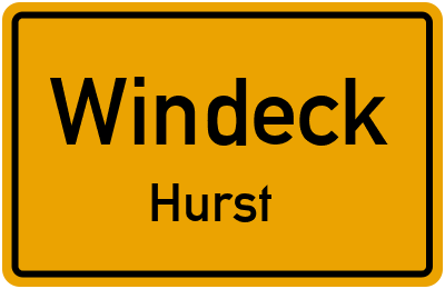 Ortsschild Windeck Hurst