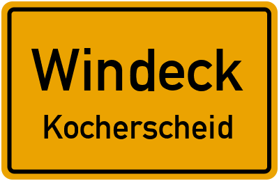 Straßenverzeichnis Windeck Kocherscheid