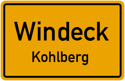 Ortsschild Windeck Kohlberg