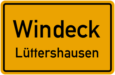 Ortsschild Windeck Lüttershausen