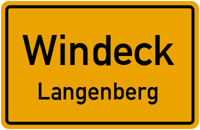 Ortsschild Windeck Langenberg