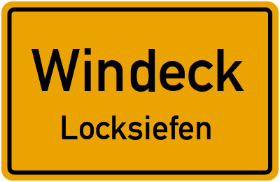 Ortsschild Windeck Locksiefen
