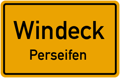 Ortsschild Windeck Perseifen