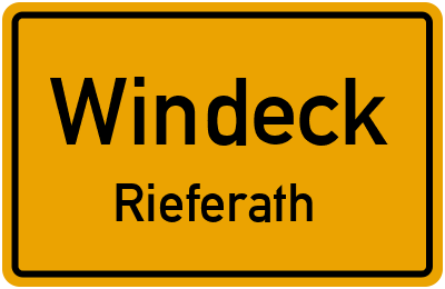 Straßenverzeichnis Windeck Rieferath