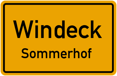 Ortsschild Windeck Sommerhof
