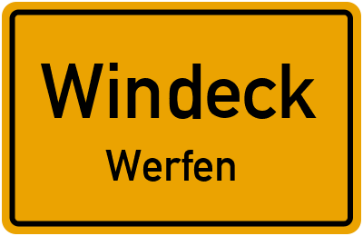 Ortsschild Windeck Werfen