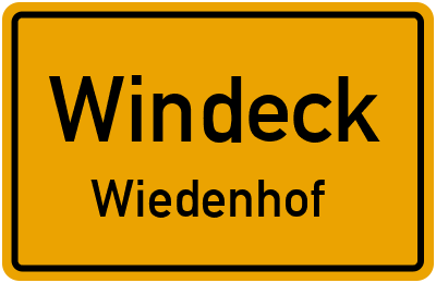 Straßenverzeichnis Windeck Wiedenhof