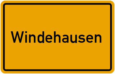 Ortsschild von Gemeinde Windehausen in Thüringen