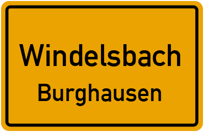 Ortsschild Windelsbach Burghausen