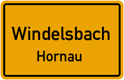 Ortsschild Windelsbach Hornau