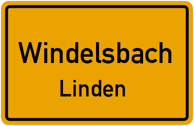 Ortsschild Windelsbach Linden