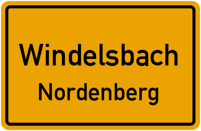 Ortsschild Windelsbach Nordenberg