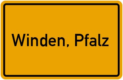 Ortsschild von Gemeinde Winden, Pfalz in Rheinland-Pfalz