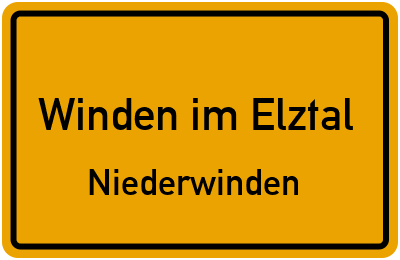 Straßenverzeichnis Winden im Elztal Niederwinden