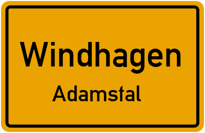 Ortsschild Windhagen Adamstal