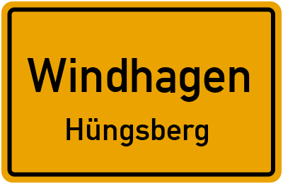 Ortsschild Windhagen Hüngsberg