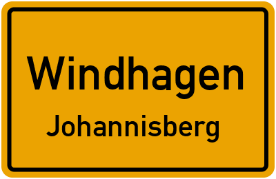 Ortsschild Windhagen Johannisberg
