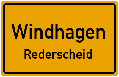 Ortsschild Windhagen Rederscheid