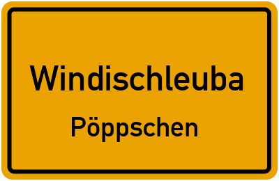 Straßenverzeichnis Windischleuba Pöppschen