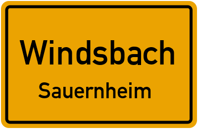 Straßenverzeichnis Windsbach Sauernheim