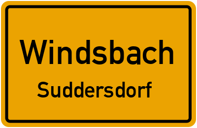 Straßenverzeichnis Windsbach Suddersdorf