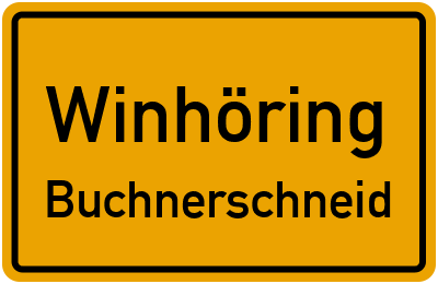 Ortsschild Winhöring Buchnerschneid