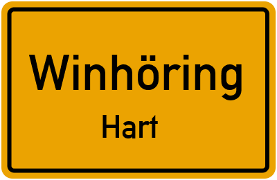 Ortsschild Winhöring Hart