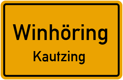 Ortsschild Winhöring Kautzing
