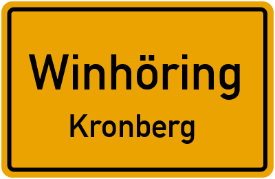 Ortsschild Winhöring Kronberg