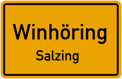 Ortsschild Winhöring Salzing