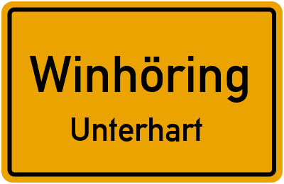 Straßenverzeichnis Winhöring Unterhart