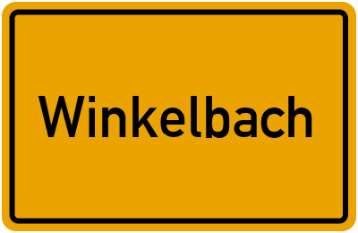 Ortsschild von Gemeinde Winkelbach in Rheinland-Pfalz