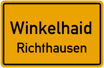 Ortsschild Winkelhaid Richthausen