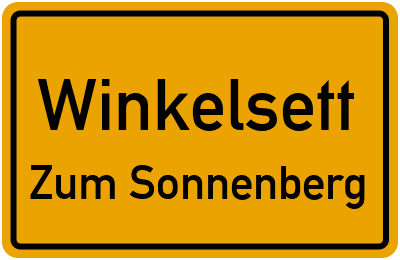 Straßenverzeichnis Winkelsett Zum Sonnenberg