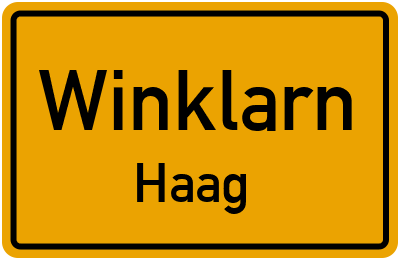 Ortsschild Winklarn Haag