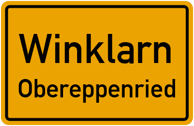 Ortsschild Winklarn Obereppenried