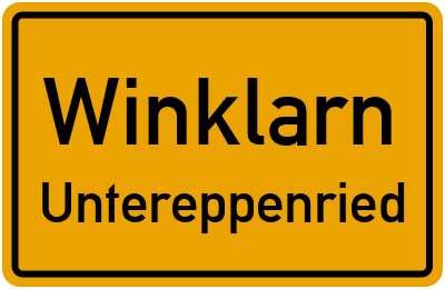Ortsschild Winklarn Untereppenried