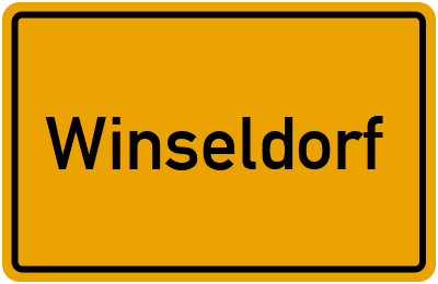 Ortsschild von Gemeinde Winseldorf in Schleswig-Holstein