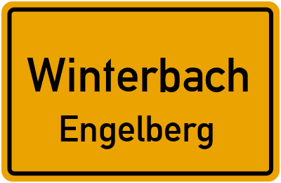 Ortsschild Winterbach Engelberg