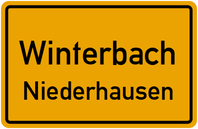 Straßenverzeichnis Winterbach Niederhausen
