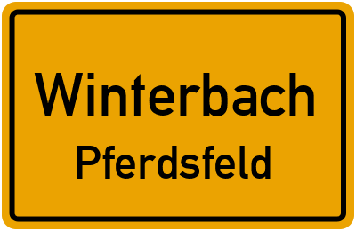 Straßenverzeichnis Winterbach Pferdsfeld