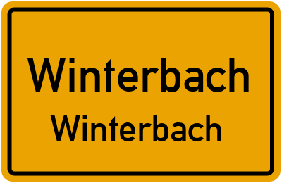 Straßenverzeichnis Winterbach Winterbach
