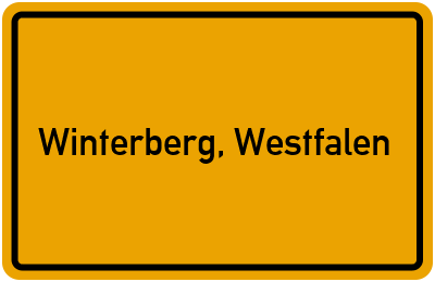 Ortsschild von Stadt Winterberg, Westfalen in Nordrhein-Westfalen