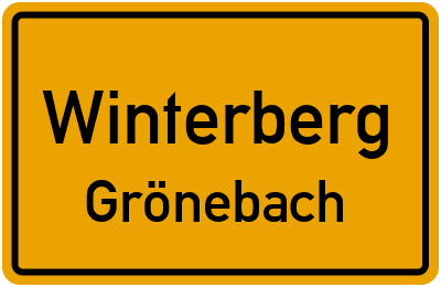 Ortsschild Winterberg Grönebach