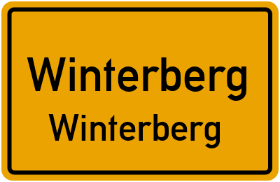 Ortsschild Winterberg Winterberg