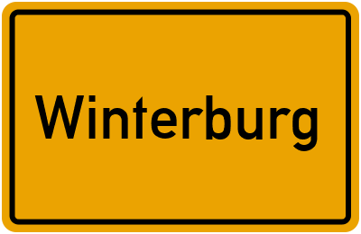 Ortsschild von Gemeinde Winterburg in Rheinland-Pfalz