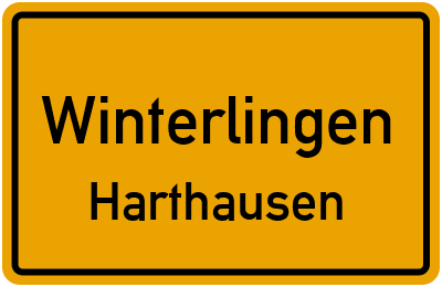 Ortsschild Winterlingen Harthausen